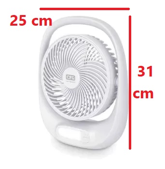 Ventilatore da tavolo ricaricabile USB-C Ø20 cm CFG - EV140 