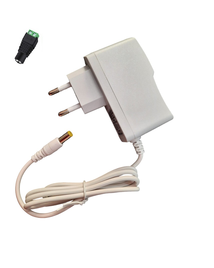 Alimentatore trasformatore 12 v diretto 2 A 230V PLUG 5,5 + spinotto presa jack