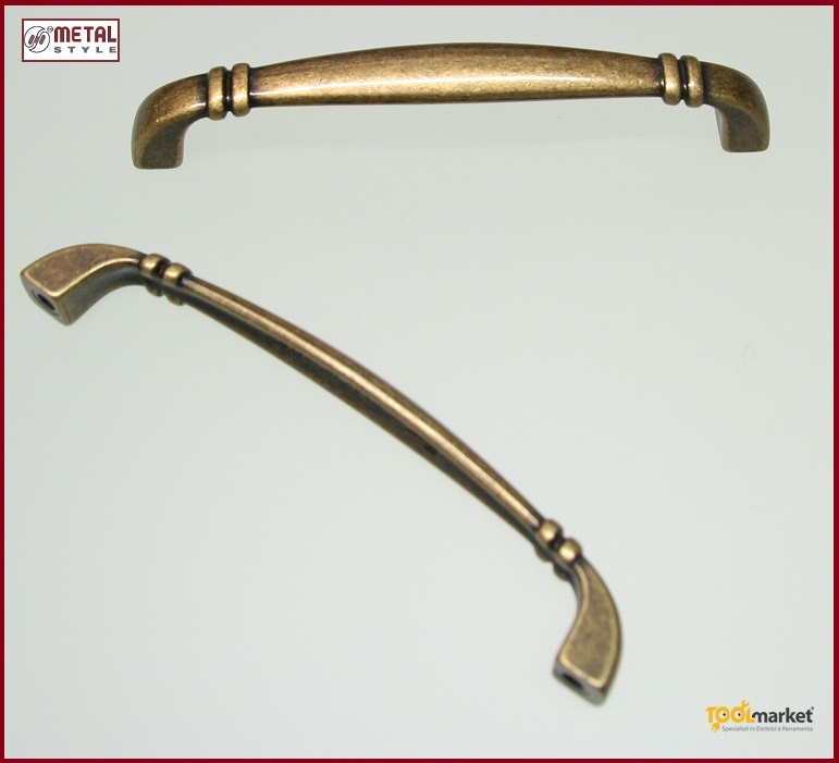 Maniglia per mobili anticata 15063Z1280B09 Metal