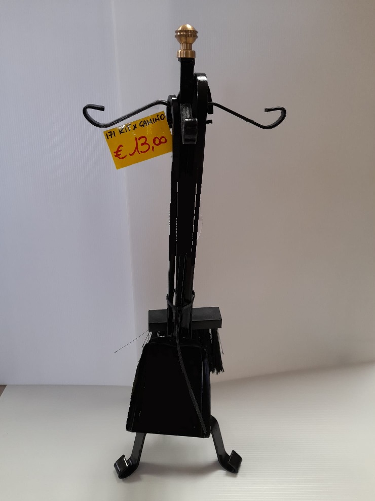 Kit 4 attrezzi per camini in ferro nero