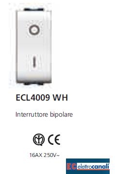 Interruttore bipolare LIFE WH ECL4009WH