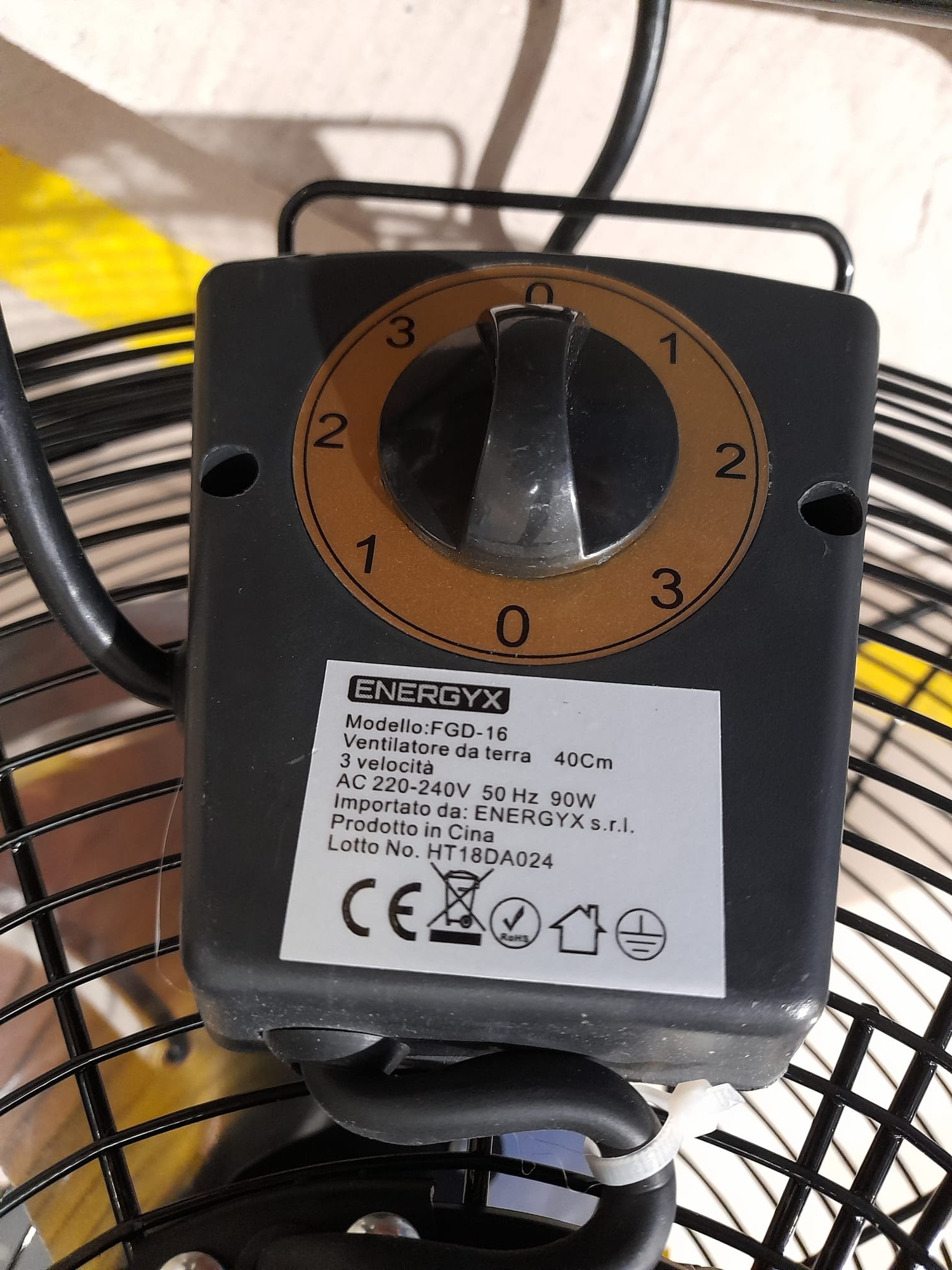 Ventilatore da pavimento 40 cm