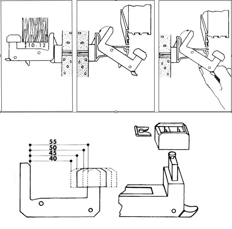 Fermapersiane automatico in plastica - Variante: Ferma persiana vite normale