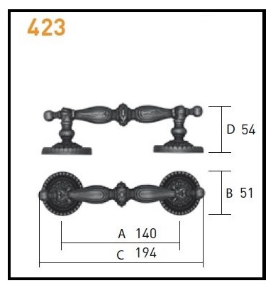 Maniglione 423 da 19cm Porro