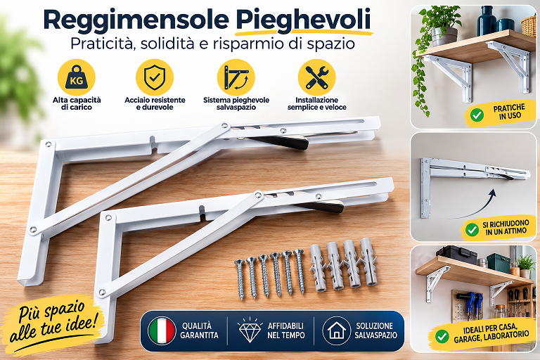 Reggimensola ribaltabile regolabile 