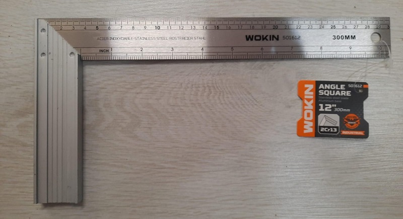 Squadra falegname in alluminio da 30  cm