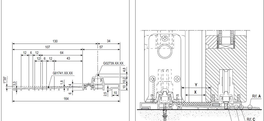 Soglia bassa a taglio termico AGB G017410102 da mt 3