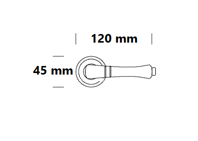 Maniglia per porta anticata modello toscana KTS