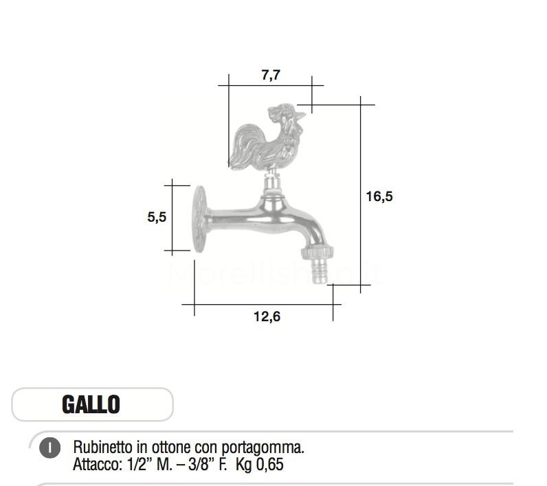 Rubinetto ottone GALLO