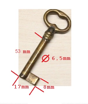 Chiave per mobile anticata TIPO GROSSO 348020420T03