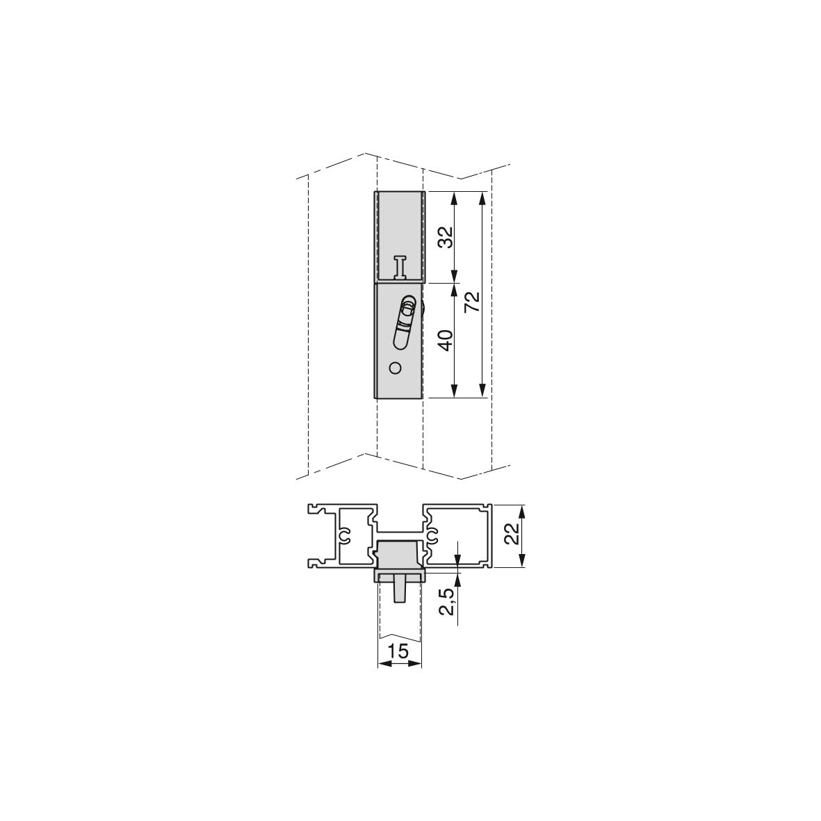 Kit Zero di supporti per mensole in legno, modulo e barra appendiabiti