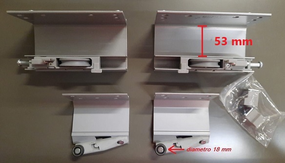 Emuca set per ante armadi ESTERNA sovrapposte SPACE +