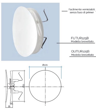 Griglia ABS da 125 FUTUR - LA VENTILAZIONE