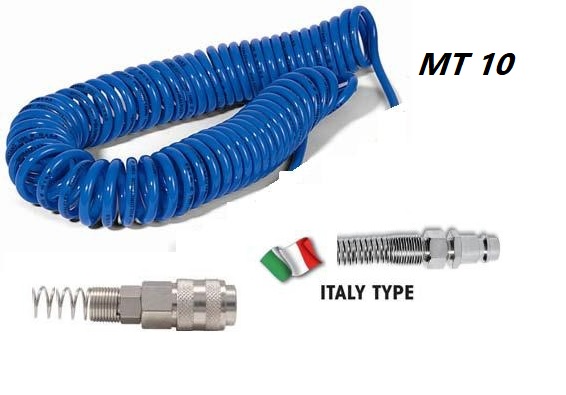 Tubo rilsan 10 mt con raccordi innesto rapido 