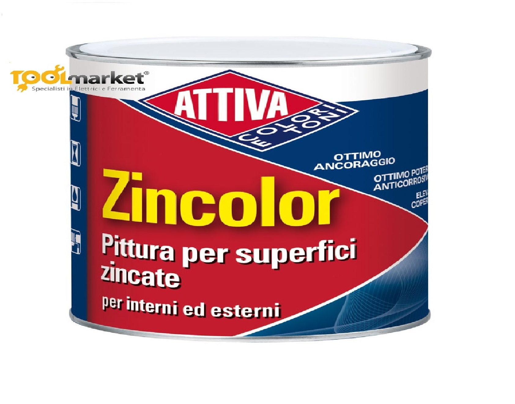 Pittura per superfici zincate ZINCOLOR 2.5 lt