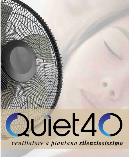 Ventilatore a piantana nero Quiet da 40 CFG  ev074