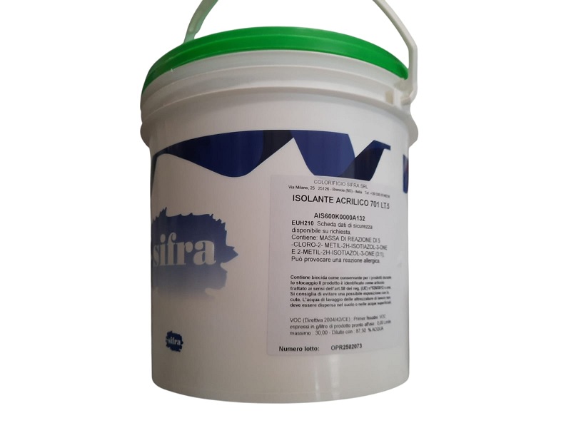 Fissativo acrilico 701 consolidante per muri da 5 lt SIFRA  