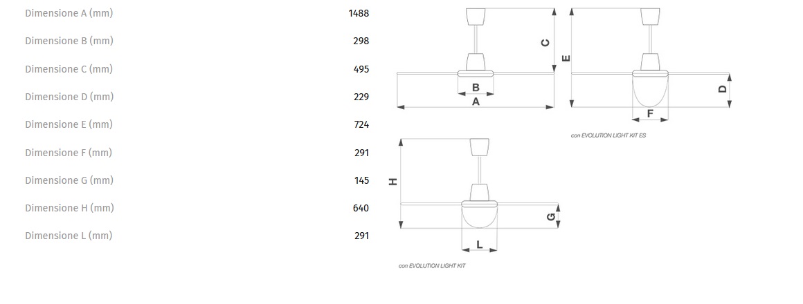 Ventilatore a soffitto Vortice Nordik Evolution da 140 cm/56" 61752