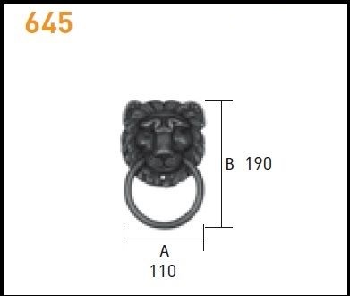 Battente 645-110 leone omporro