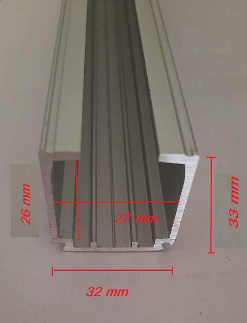 Binario alluminio per accordion e  per il kit fluid evolution TERNO 1280