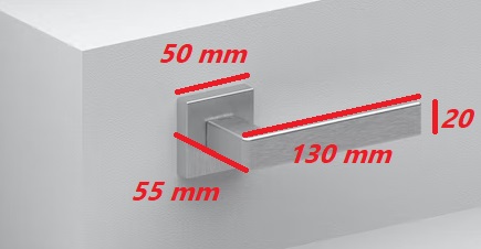Maniglia Asti quadra cromo satinato  FORME Frosio Bortolo 