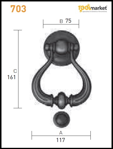 Battente 703 da 120 oro antico