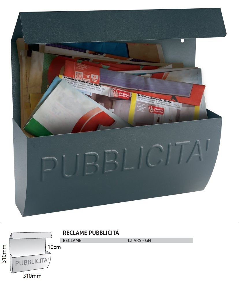 Portapubblicita' RECLAME grigio ghisa Alubox 