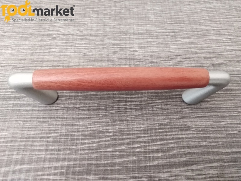 Maniglia per mobili impugnatura Legno ciliegio interasse 64mm MITAL  
