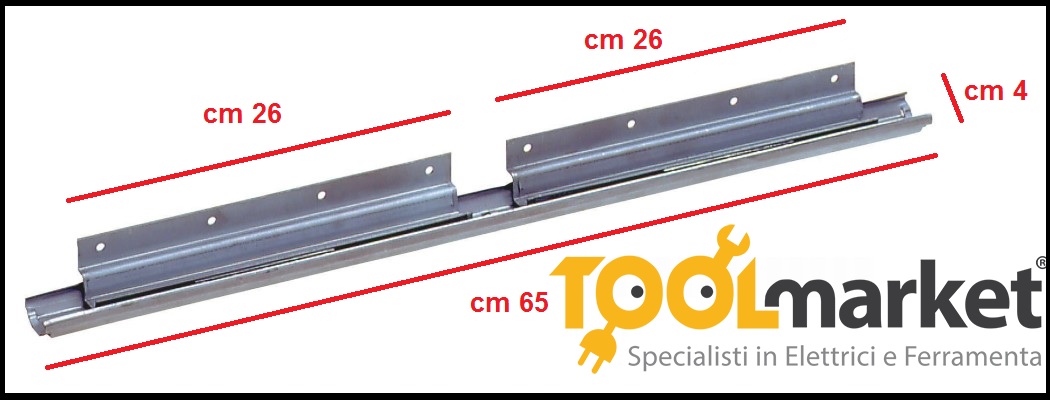 Guide tavolo apertura doppia cm65