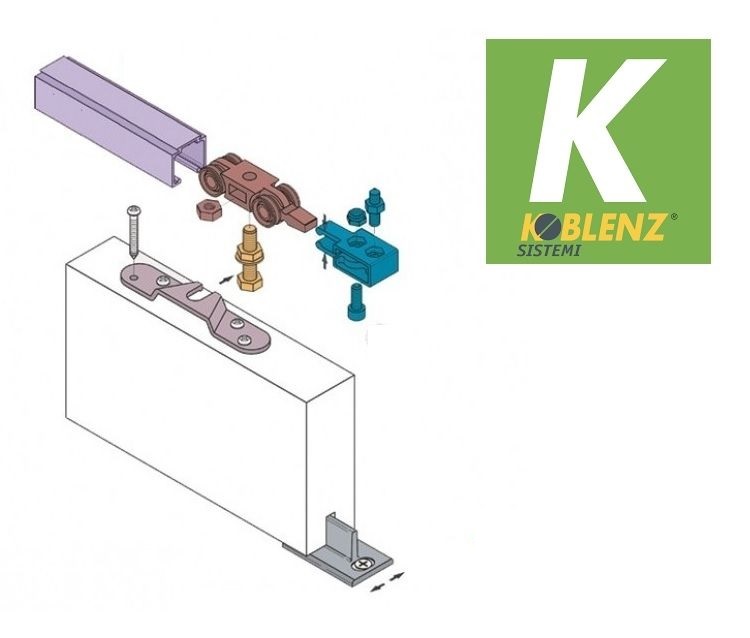 Binario Koblenz 400/40kg per porte scorrevoli