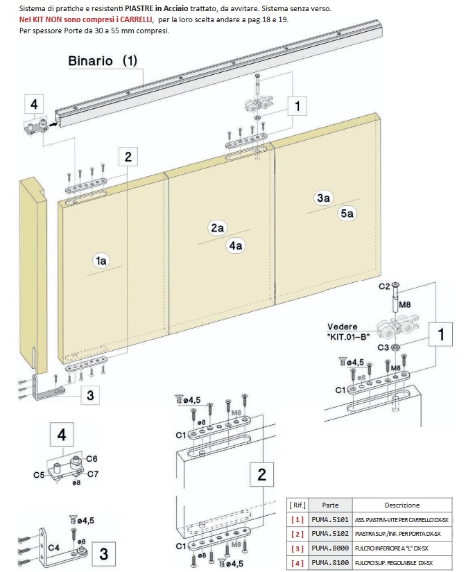 Kit porte a fisarmonica / libro  PUMA - Sliding