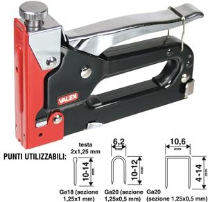 pistola graffatrice + chiodatrice manuale 1455533 Valex