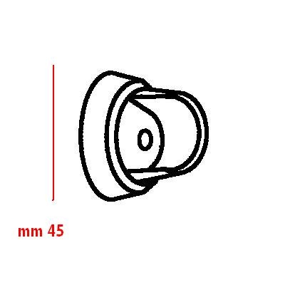 Supporto a parete diametro 22mm Avorio antico