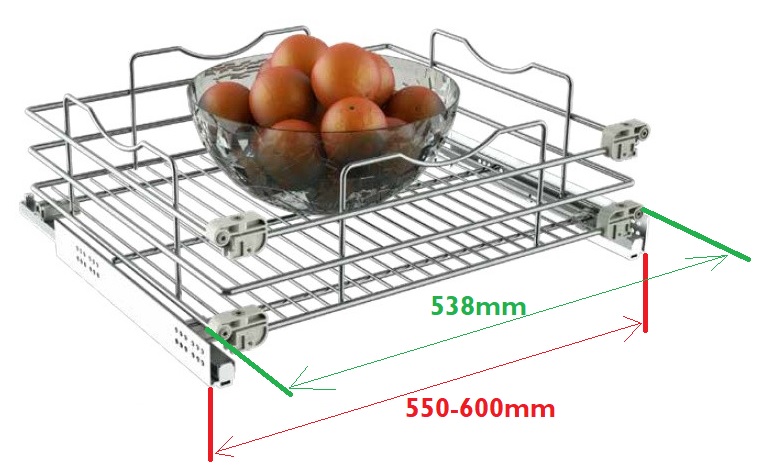 Cestello in filo di acciaio cassetto cm57