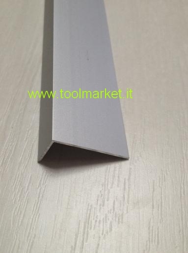 Profilo alluminio a L Anodizzato argento da 2 MT