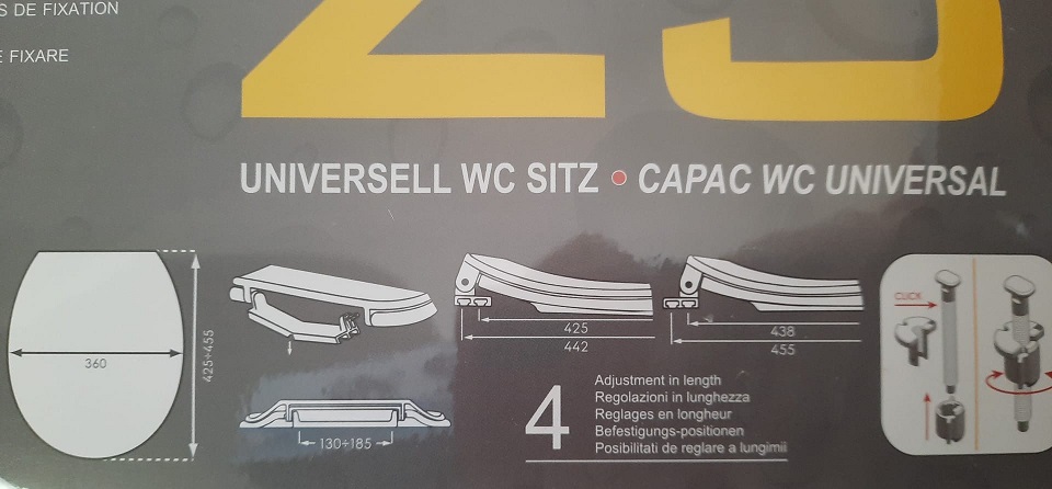 Copriwater sedile  universale  in termoplastica