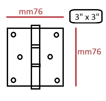 Cerniera a cuscinetto cromo sat  per porte interne IBFM art.550