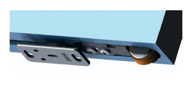 Kit per porte scorrevole esterno muro da 120 cm con fermo ammortizzato AIRONE Sliding kg 80 