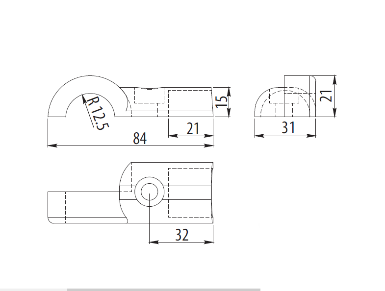 Giunto snodato 4 vie cromato per tubo Ø25mm- GTV