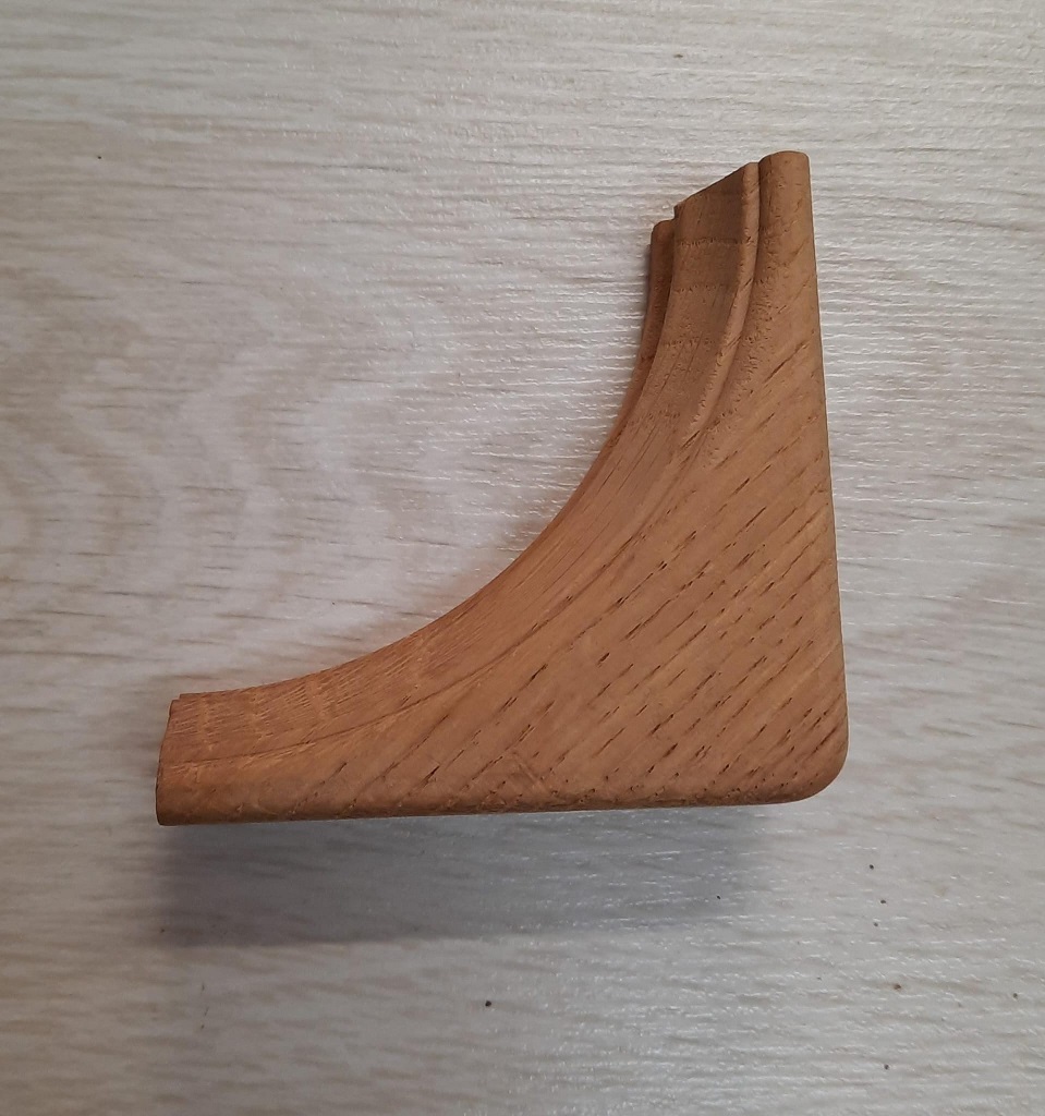 Angolo fermavetro legno 90° sag Rovere 