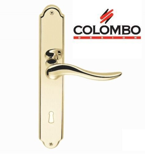Maniglia modello Peter con placca orolucido - COLOMBO