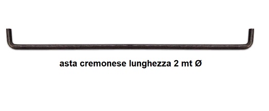 Asta cremonese per finestra  tondino ferro Ø 6 mm da 2 MT