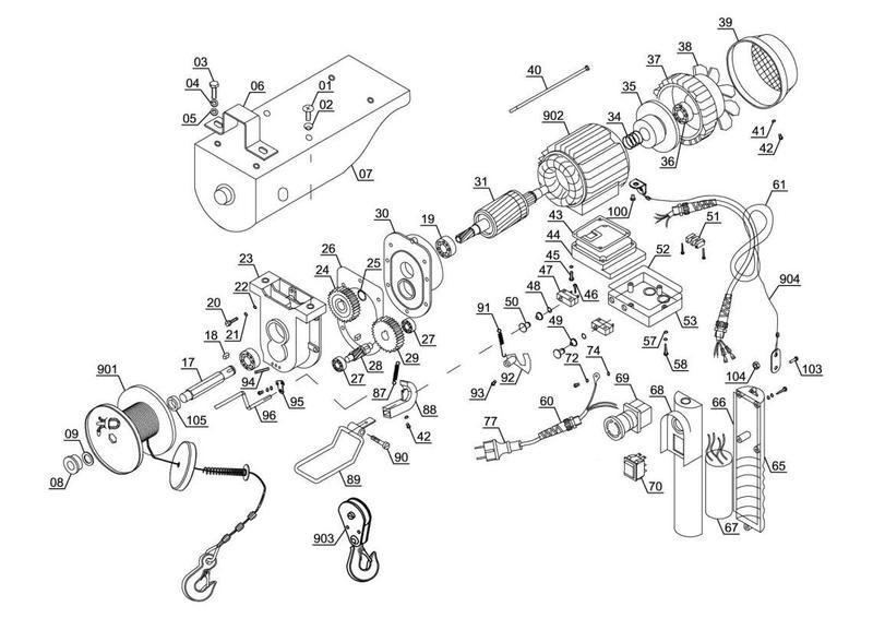 Paranco elettrico modello TC-EH-da 250 KG  - EINHELL