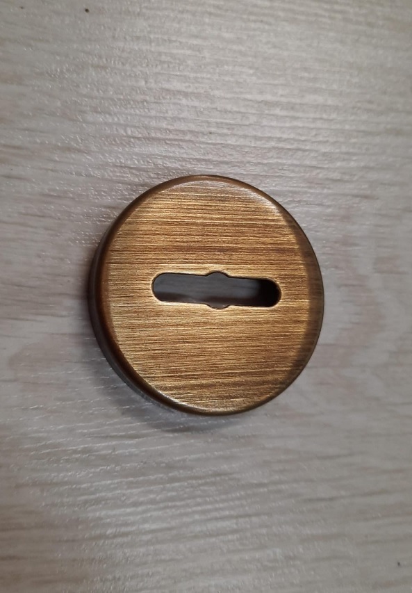 Bocchetta doppia mappa tonda Ø 45 x 7 mm Bronzo graffiato