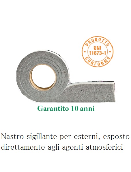 Nastro BG1 autoespandente sigillante per infissi a battente classe A da 10 mm