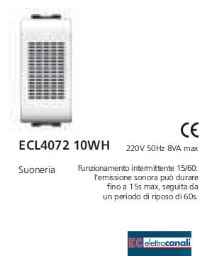 Campanello 220v LIFE WH ECL407210WH