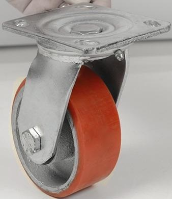 Ruota ghisa poliuretano 75 mm TEL