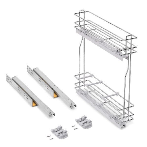 Cestello da cm10 estrazione totale Emuca 8381011 attacco guide lato sx
