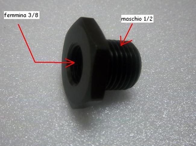 Riduttore  bussola mandrino 1/2 su trapano 3/8