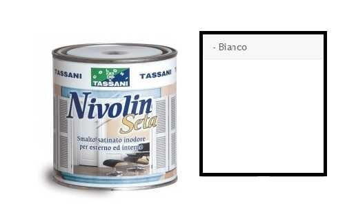 Smalto satinato inodore sintetico Nivolin  375 ml bianco